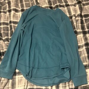 Teal Long Sleeve Shirt INSULATED, RUFFLES